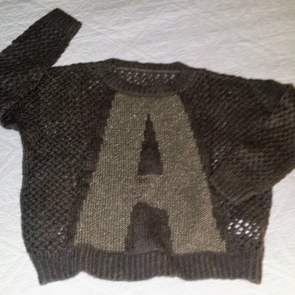Mohair Blend Initial A sweater Size S from Italy NWOT - Picture 2 of 12